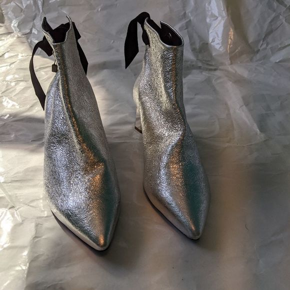 Proenza Schouler silver booties size 9 (39) BNWOB - Picture 7 of 11